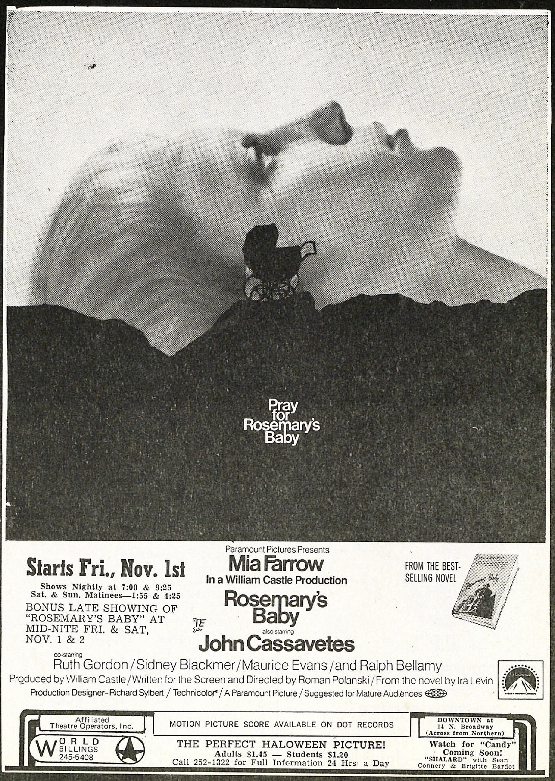Imagem de referência relacionada a Rosemary's Baby, item descrito como filme estadunidense dirigido por Roman Polanski